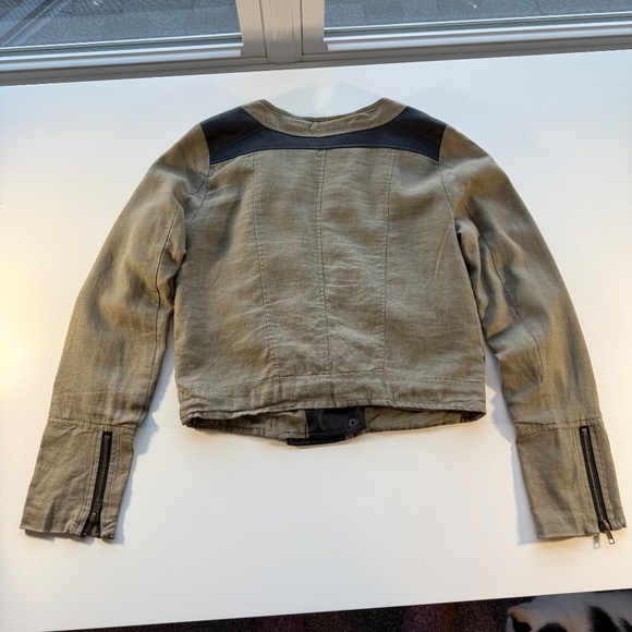 Charlotte Russe Bomber Jacket in Olive Green & Black Size S - Picture 6 of 9
